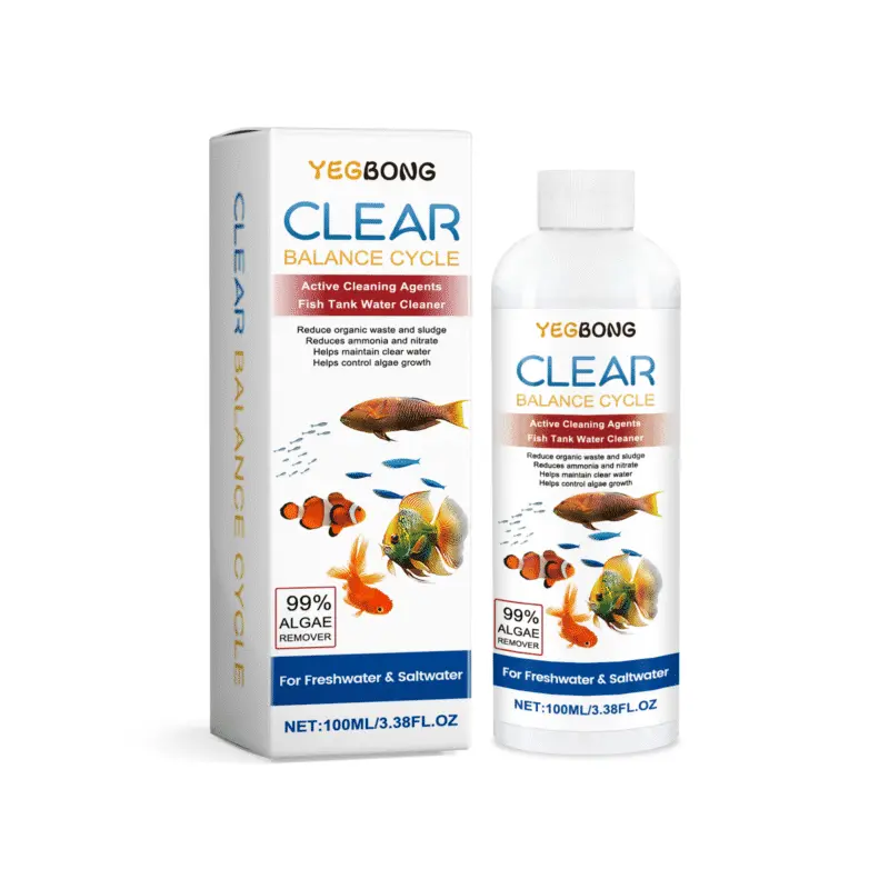 Yegbong Aquarium Water Clarifier: Stain & Sludge Remover, Algae Control for Clear Water