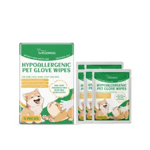 Yegbong Disposable Pet Cleaning Gloves for Dogs & Cats - Gentle Hair and Skin Care