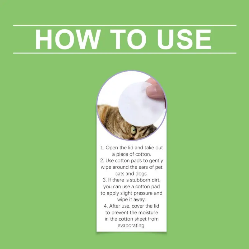 Yegbong Cat & Dog Ear Cleaning Pads - Gentle, Soothes Discomfort & Cleans Wax - Image 6