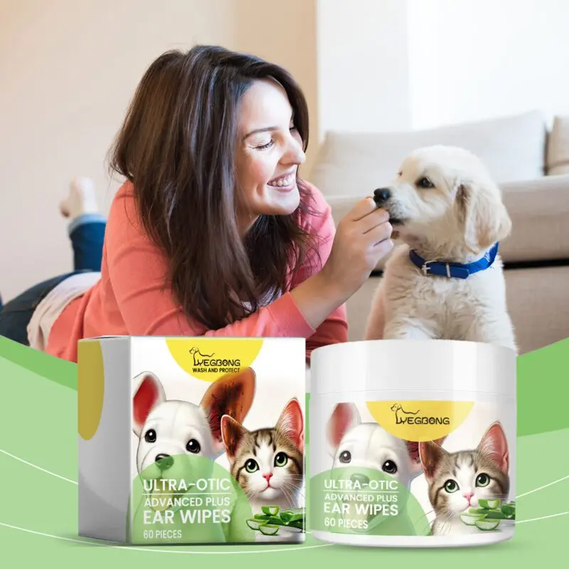 Yegbong Cat & Dog Ear Cleaning Pads - Gentle, Soothes Discomfort & Cleans Wax - Image 2
