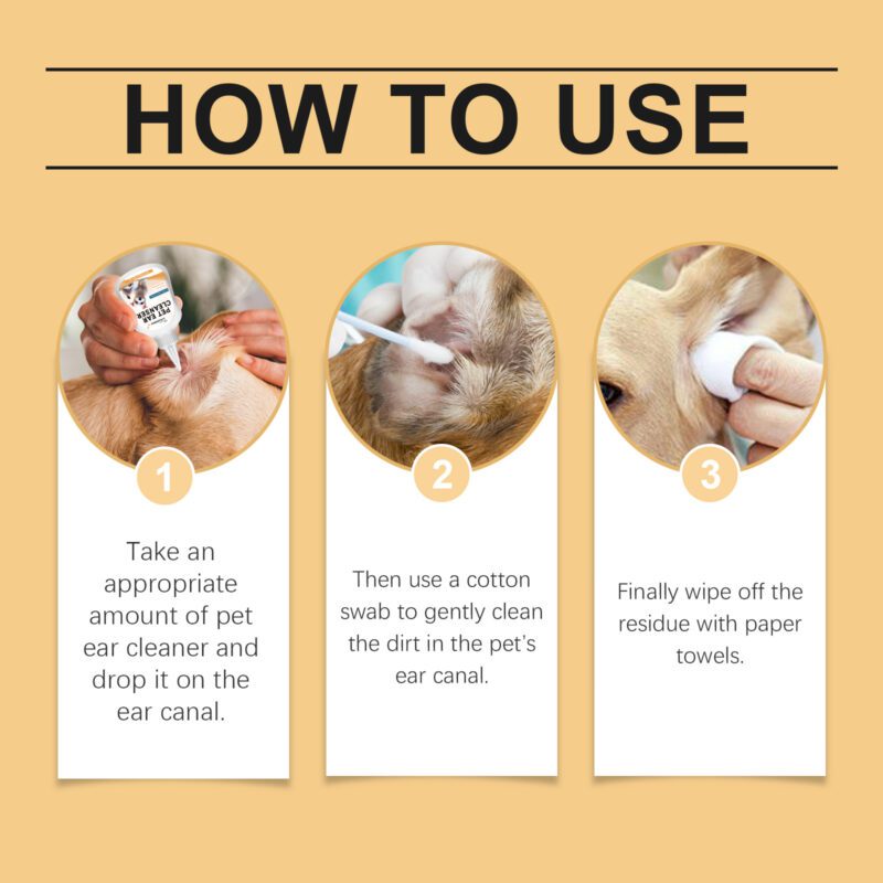 Yegbong Pet Ear Cleaner for Cats and Dogs - Gentle Ear Dirt Cleaning Solution - Image 6