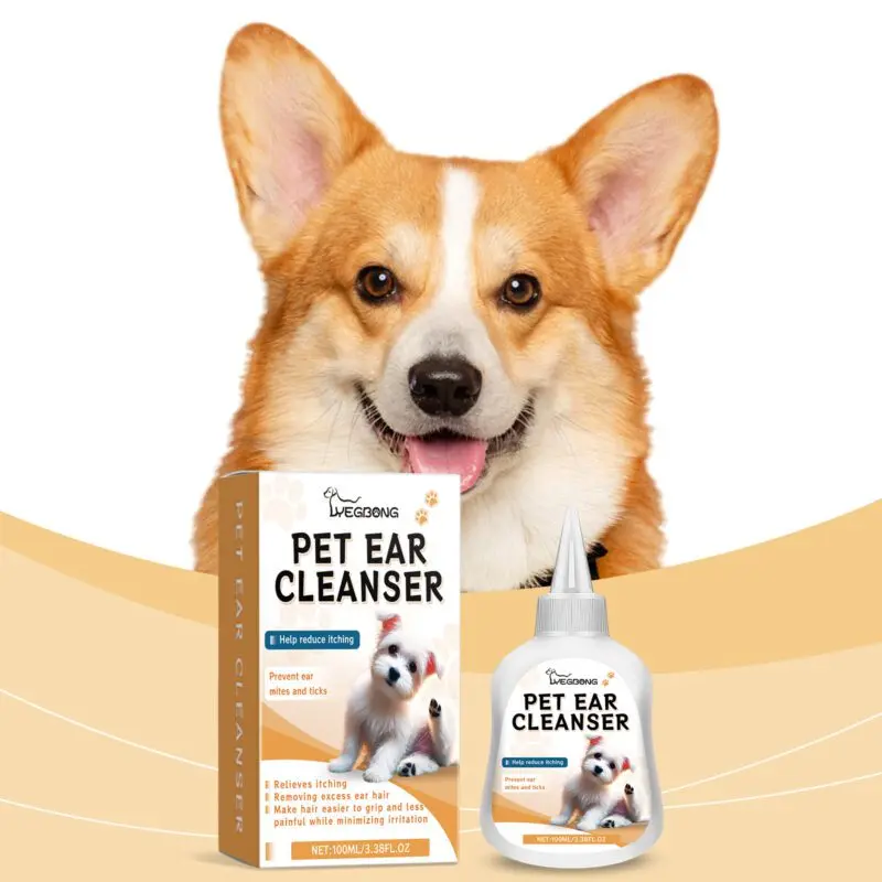 Yegbong Pet Ear Cleaner for Cats and Dogs - Gentle Ear Dirt Cleaning Solution - Image 2