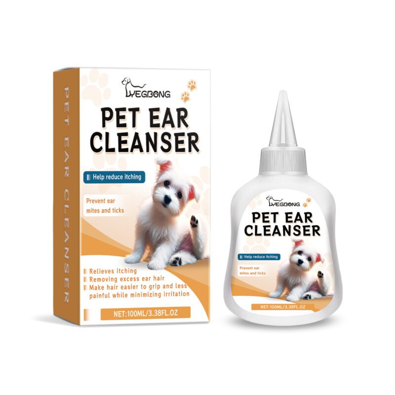 Yegbong Pet Ear Cleaner for Cats and Dogs - Gentle Ear Dirt Cleaning Solution