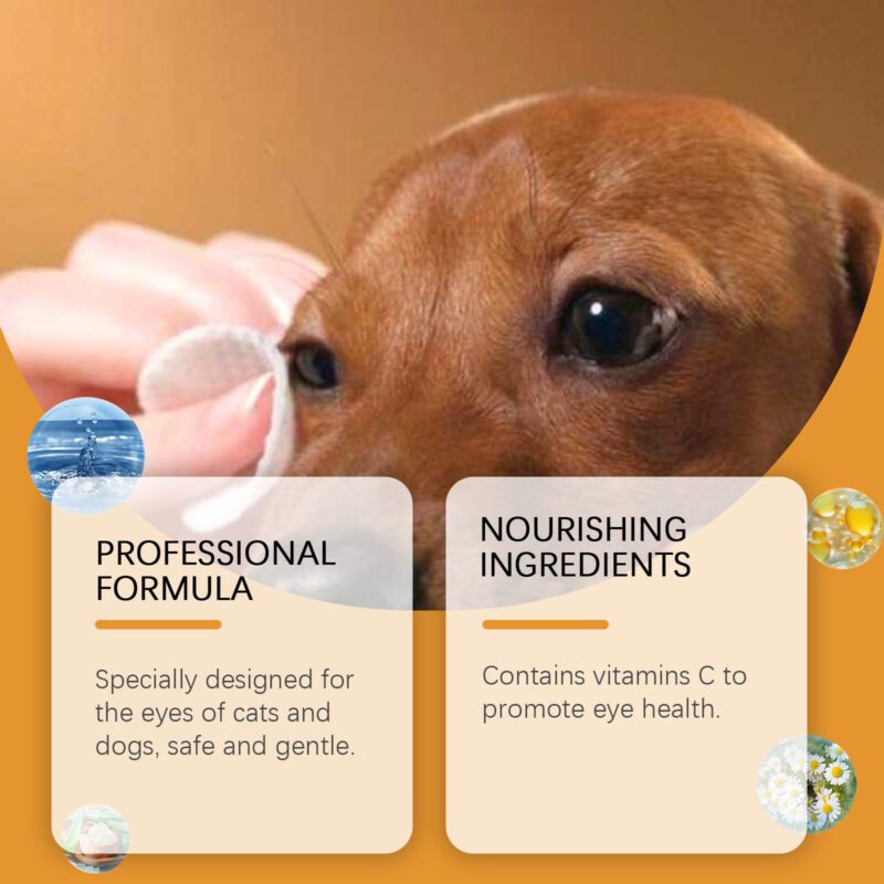 Yegbong Pet Eye Cleaning Wipes for Dogs and Cats - Tear Stain Removal - Image 3