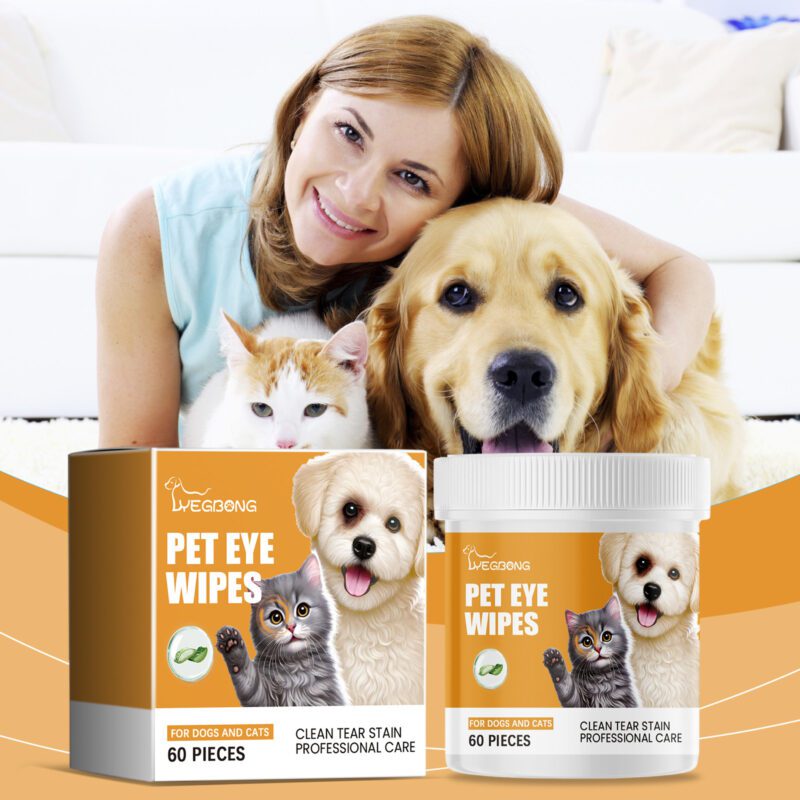 Yegbong Pet Eye Cleaning Wipes for Dogs and Cats - Tear Stain Removal - Image 2