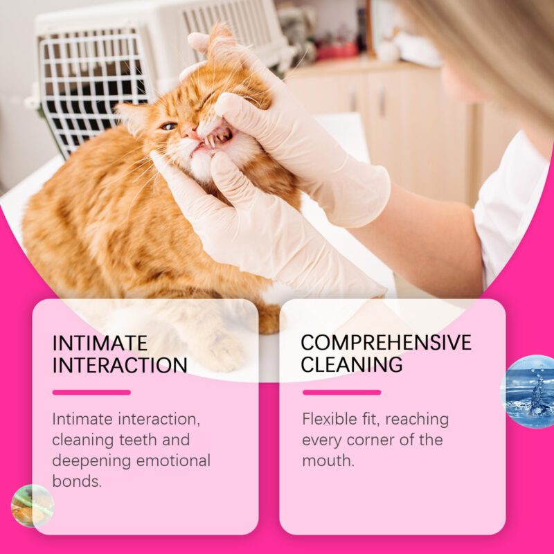 Yegbong Pet Teeth Cleaning Finger Wipes for Cats & Dogs - Plaque and Tartar Control - Image 4