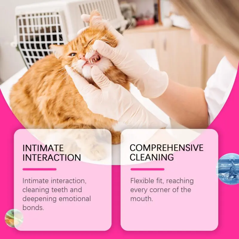 Yegbong Pet Teeth Cleaning Finger Wipes for Cats & Dogs - Plaque and Tartar Control - Image 4