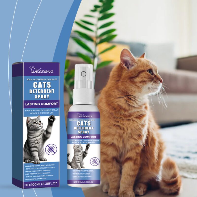 Yegbong Cat Urine Deterrent Spray - Gentle Formula to Stop Cats from Peeing on Bed - Image 2