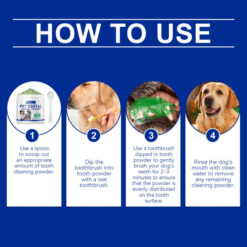 Yegbong Dog Teeth Cleaning Powder - Gently Removes Tartar Stains & Freshens Breath - Image 6