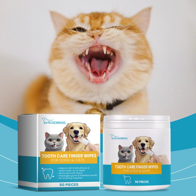 Yegbong Cat Dog Tooth Wipes: Tartar Removal, Teeth Cleaning, Fresh Breath - Image 2