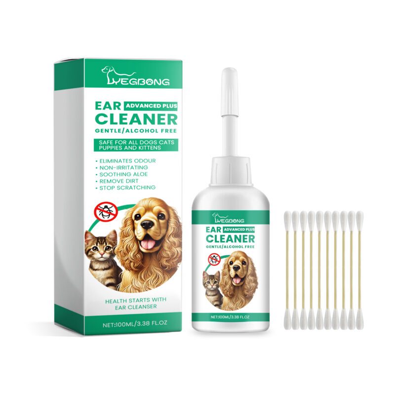 Yegbong Pet Ear Cleaner for Cats & Dogs - Gentle Decontamination & Care