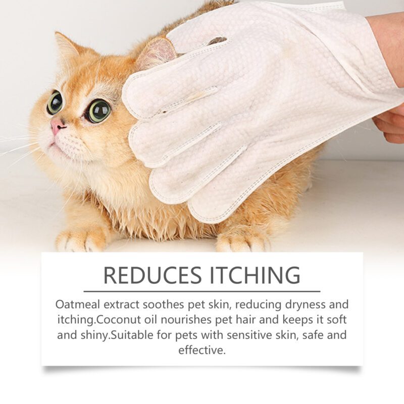Yegbong Disposable Pet Cleaning Gloves for Dogs & Cats - Gentle Hair and Skin Care - Image 3