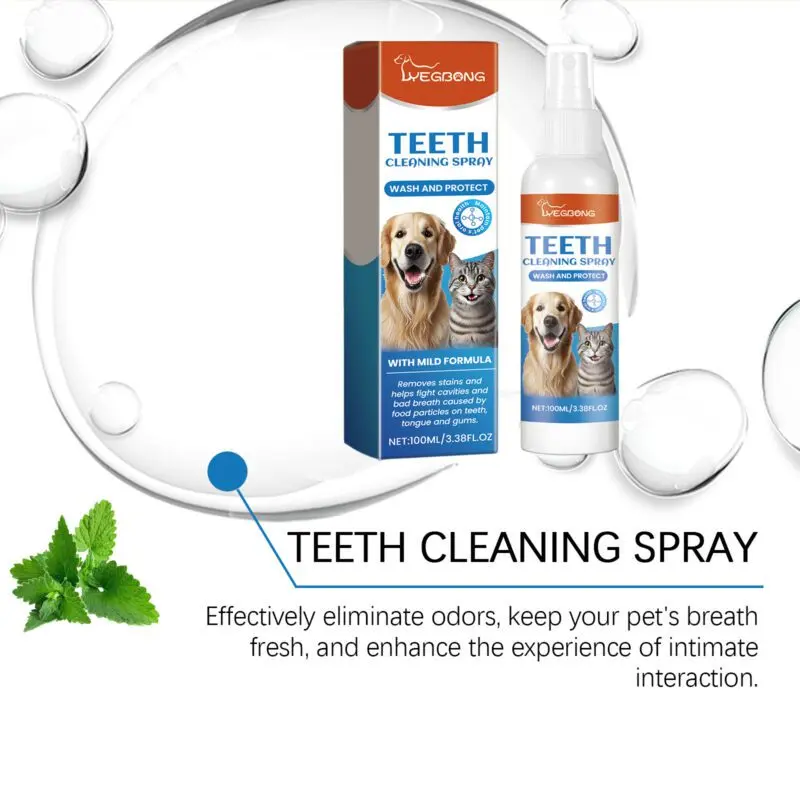 Yegbong Pet Breath Freshener Spray - Fights Bad Breath & Supports Pet Dental Health - Image 4