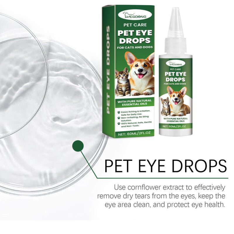 Yegbong Pet Eye Drops for Dogs and Cats - Tear Stain Remover & Eye Cleaning Solution - Image 3