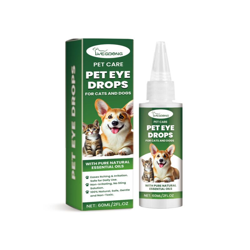 Yegbong Pet Eye Drops for Dogs and Cats - Tear Stain Remover & Eye Cleaning Solution