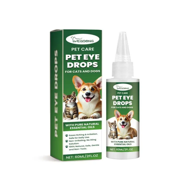 Yegbong Pet Eye Drops for Dogs and Cats - Tear Stain Remover & Eye Cleaning Solution