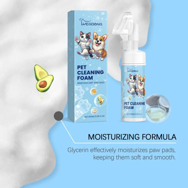 Yegbong Gentle Pet Paw Foam Cleaner for Dogs and Cats - Mild Foam Paw Pad Cleaner - Image 4