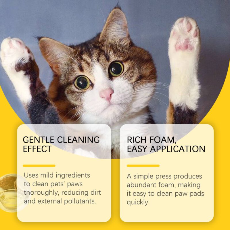 Yegbong Pet Paw Foam Cleanser: Deep Cleaning, Moisturizing & Soothing for Dogs & Cats - Image 3