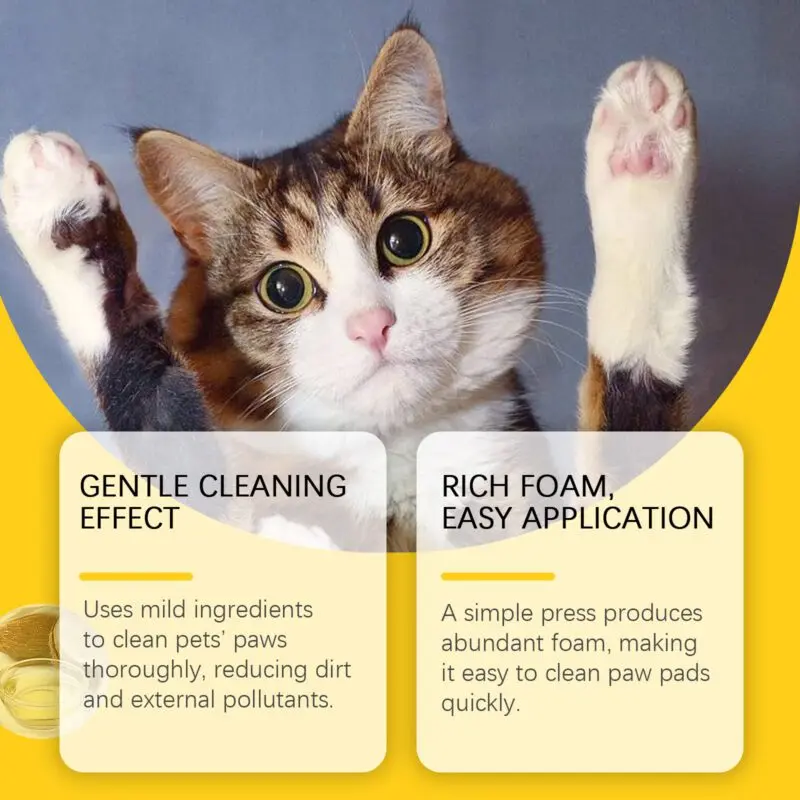 Yegbong Pet Paw Foam Cleanser: Deep Cleaning, Moisturizing & Soothing for Dogs & Cats - Image 3