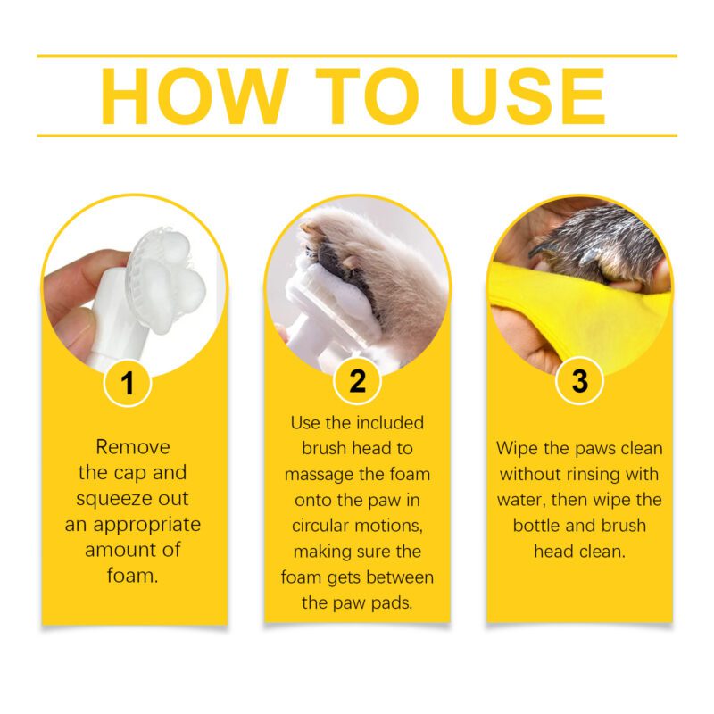 Yegbong Pet Paw Foam Cleanser: Deep Cleaning, Moisturizing & Soothing for Dogs & Cats - Image 6