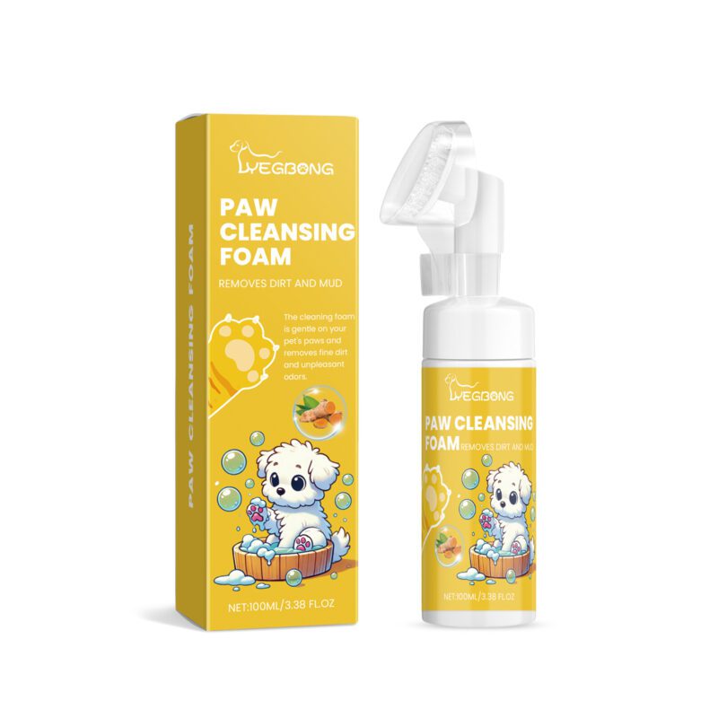 Yegbong Pet Paw Foam Cleanser: Deep Cleaning, Moisturizing & Soothing for Dogs & Cats