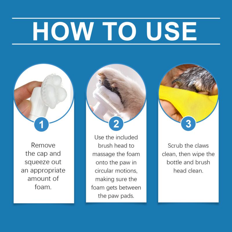 Yegbong Pet Paw Cleaner Foam - Gentle Deep Cleaning for Dog and Cat Paws - Image 6