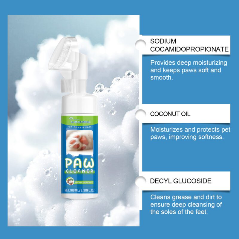 Yegbong Pet Paw Cleaner Foam for Dogs & Cats - Gentle Washing and Moisturizing Care - Image 3