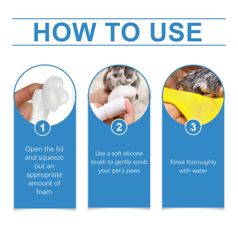 Yegbong Pet Paw Cleaner Foam for Dogs & Cats - Gentle Washing and Moisturizing Care - Image 6