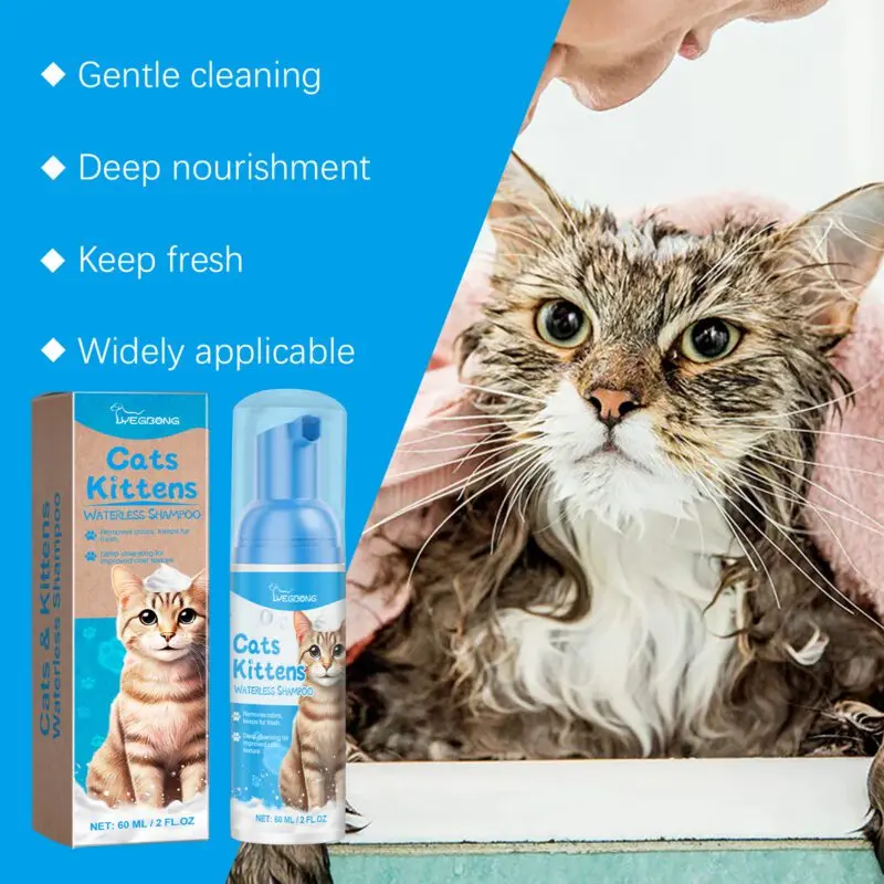 Yegbong Gentle Non-Irritating Cat Cleaning Mousse with Mild Formula - Image 3
