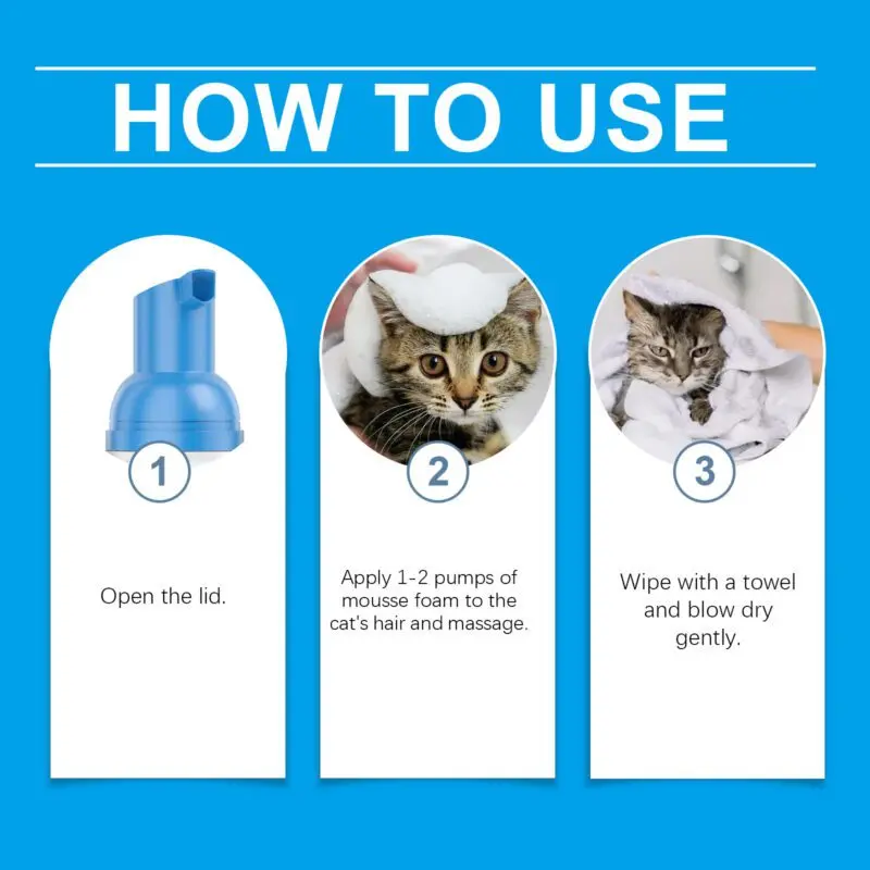 Yegbong Gentle Non-Irritating Cat Cleaning Mousse with Mild Formula - Image 6