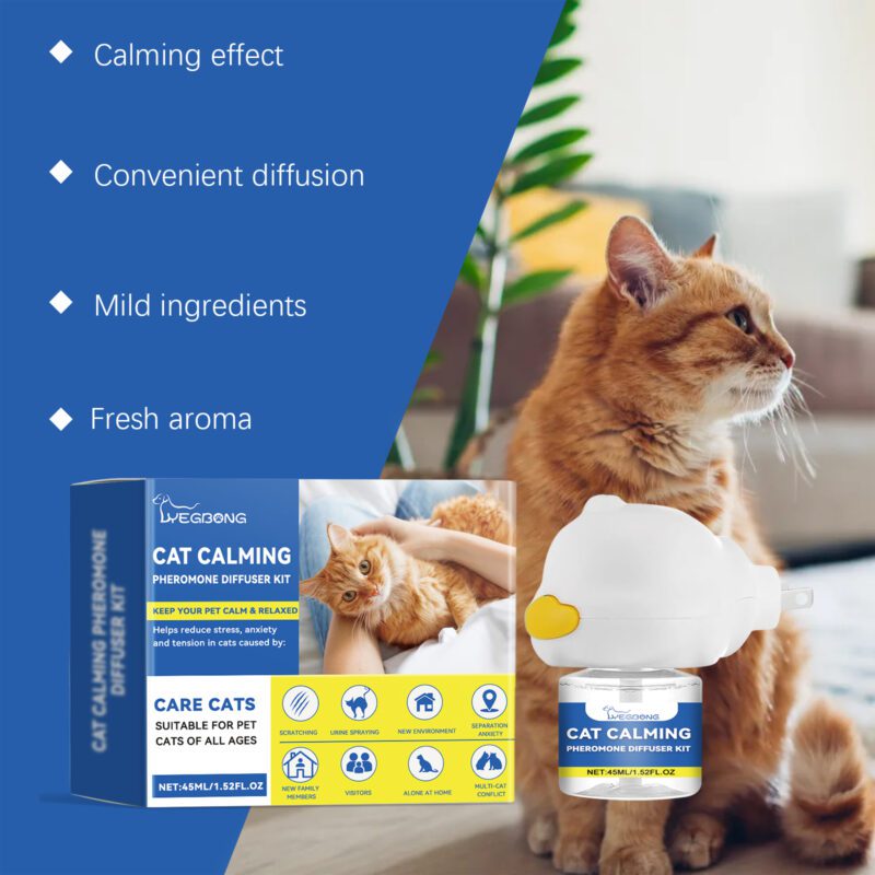 Yegbong Cat Calming Diffuser Set - Help Reduce Anxiety and Scratching in Cats - Image 4