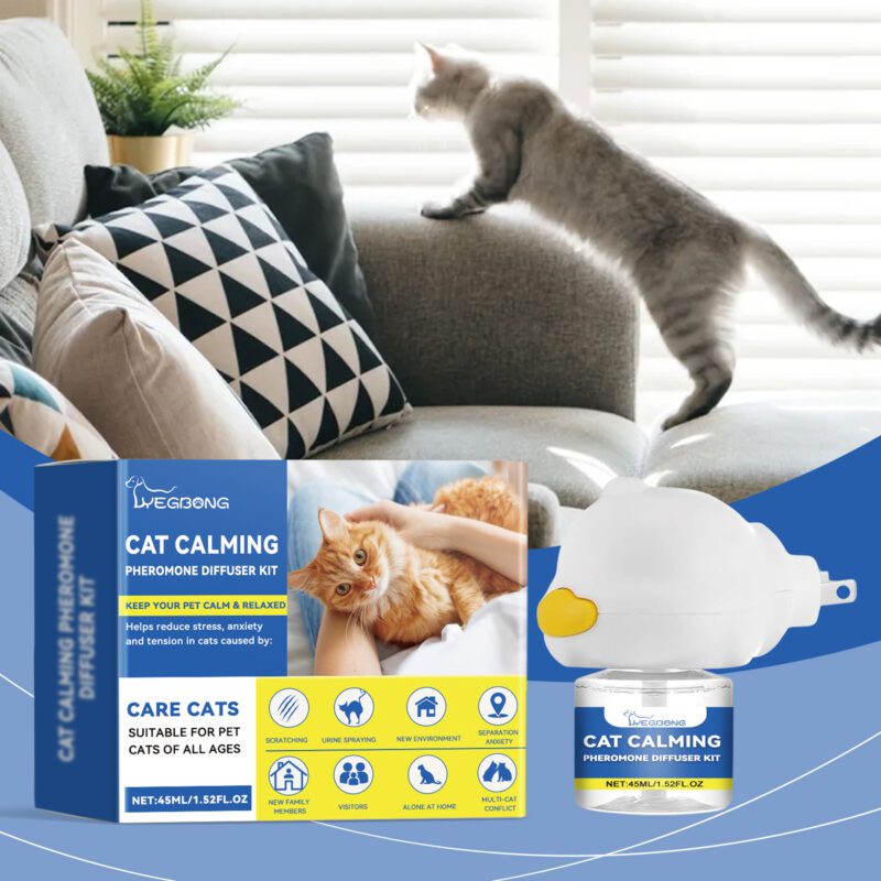 Yegbong Cat Calming Diffuser Set - Help Reduce Anxiety and Scratching in Cats - Image 2