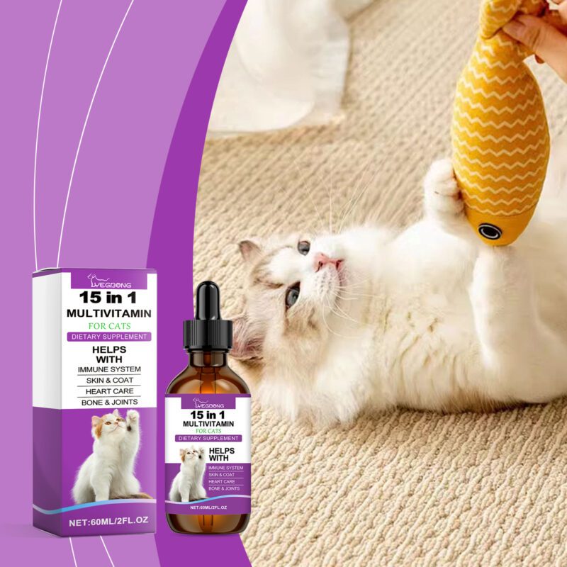 Yegbong Cat Vitamin Drops for Physical Comfort, Heart Health & Immunity Support - Image 2