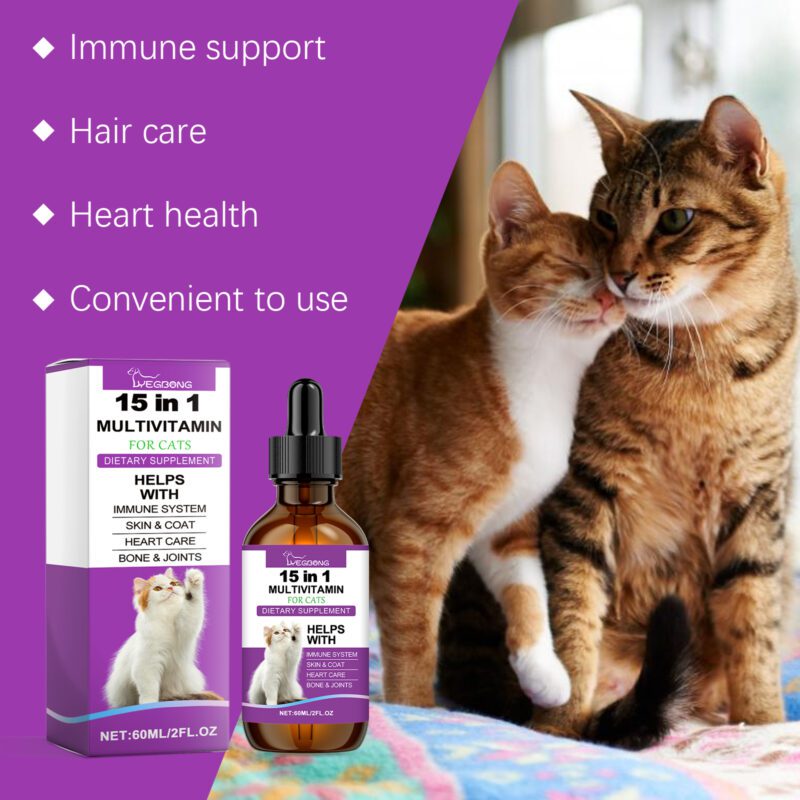 Yegbong Cat Vitamin Drops for Physical Comfort, Heart Health & Immunity Support - Image 3