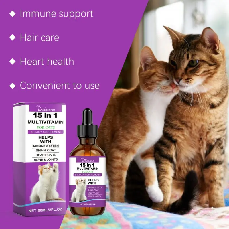 Yegbong Cat Vitamin Drops for Physical Comfort, Heart Health & Immunity Support - Image 3