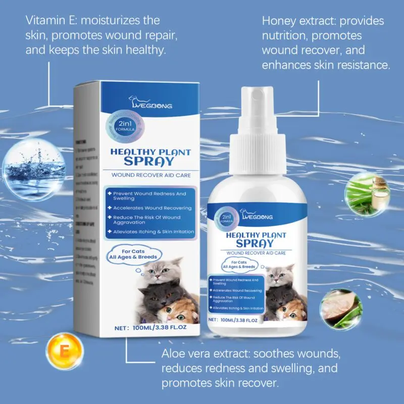 Yegbong Cat Skin Care Spray - Soothing Formula for Itching and Skin Discomfort - Image 3