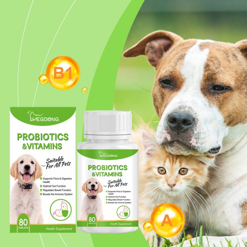 Yegbong Pet Probiotic Tablets for Cats & Dogs: Gut Health and Nutrient Absorption Support - Image 2