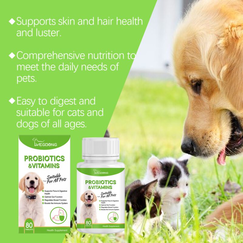 Yegbong Pet Probiotic Tablets for Cats & Dogs: Gut Health and Nutrient Absorption Support - Image 3
