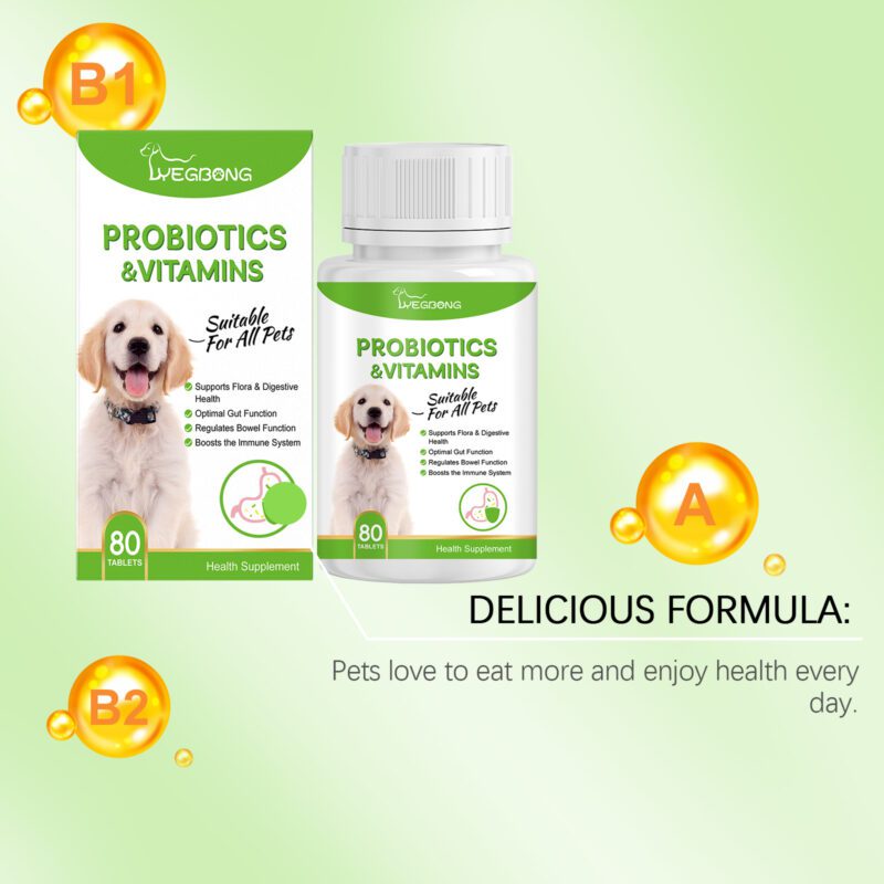 Yegbong Pet Probiotic Tablets for Cats & Dogs: Gut Health and Nutrient Absorption Support - Image 4