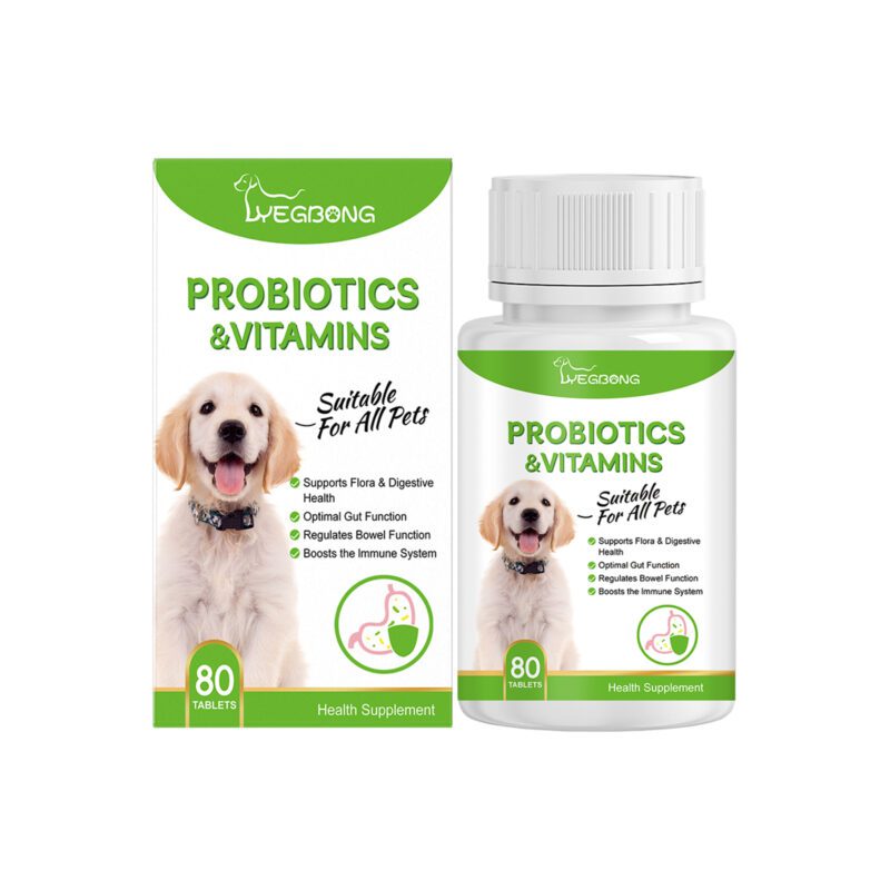 Yegbong Pet Probiotic Tablets for Cats & Dogs: Gut Health and Nutrient Absorption Support