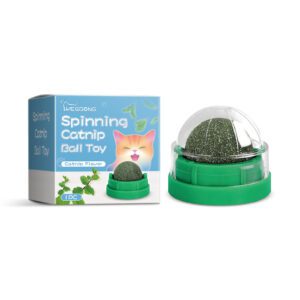 Yegbong Mint-Flavored Interactive Rotating Cat Ball Toy with Catnip for Cats and Kittens