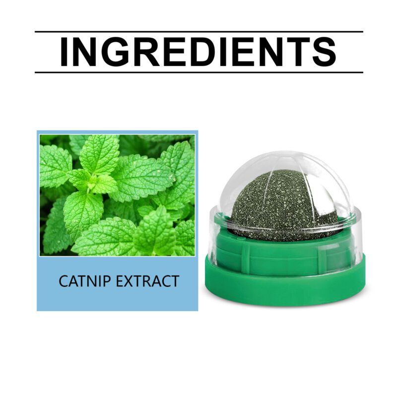 Yegbong Mint-Flavored Interactive Rotating Cat Ball Toy with Catnip for Cats and Kittens - Image 5