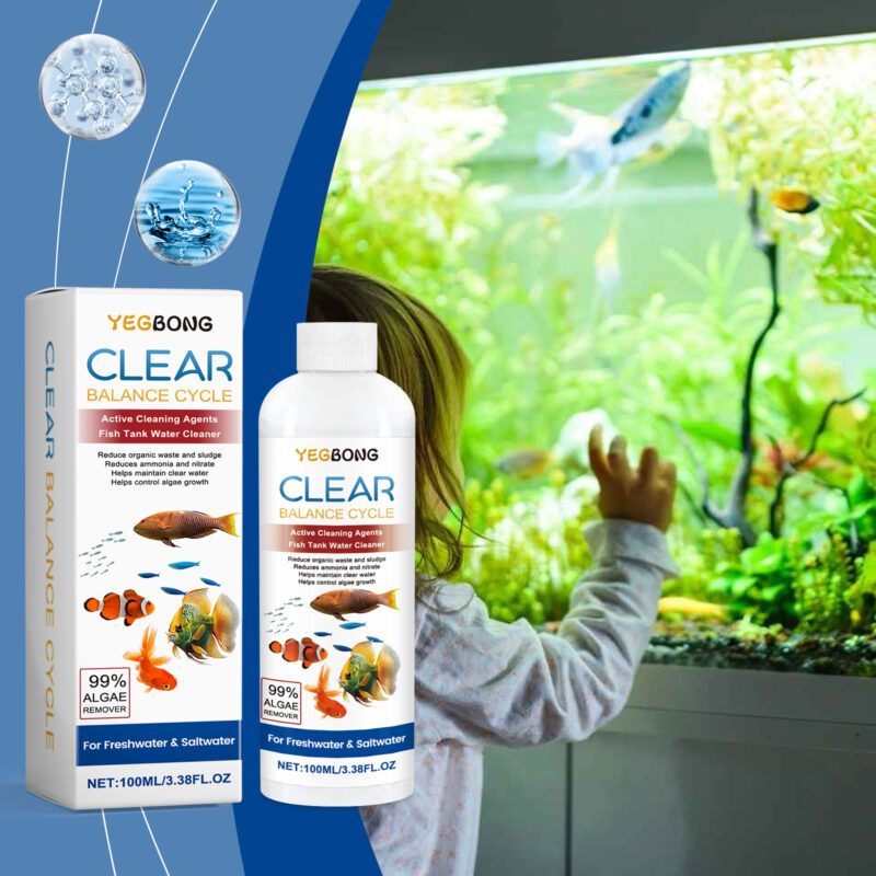 Yegbong Aquarium Water Clarifier: Stain & Sludge Remover, Algae Control for Clear Water - Image 2