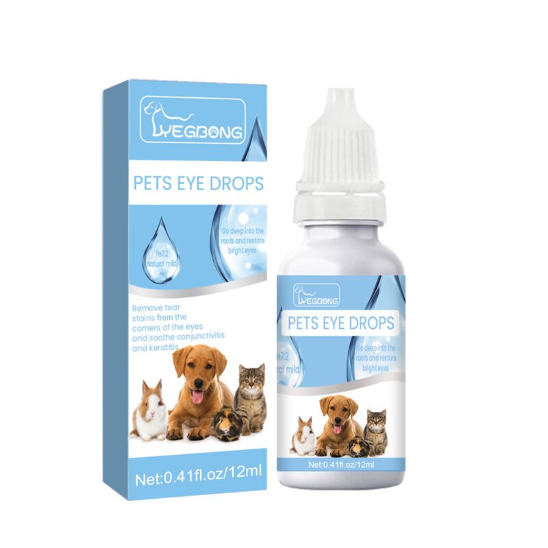 Yegbong Pet Eye Drops for Cats & Dogs: Gentle Eye Cleaner, Tear Stain Remover & Wash Solution