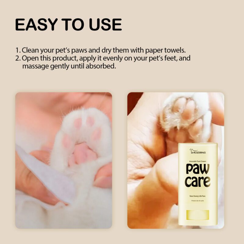 Yegbong Pet Avocado Foot Balm for Cats & Dogs - Moisturizing Paw Care, Anti-Crack Hydration - Image 6