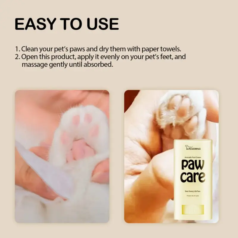 Yegbong Pet Avocado Foot Balm for Cats & Dogs - Moisturizing Paw Care, Anti-Crack Hydration - Image 6