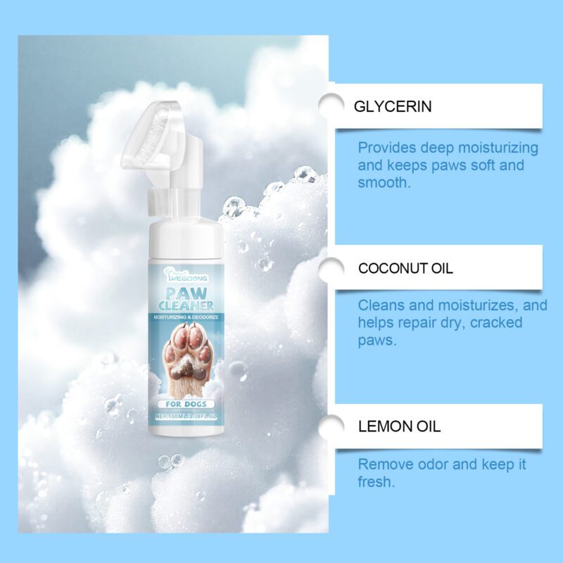 Yegbong Dog Paw Cleaner No-Rinse Foam - Gentle Effective Paw Care - Image 4