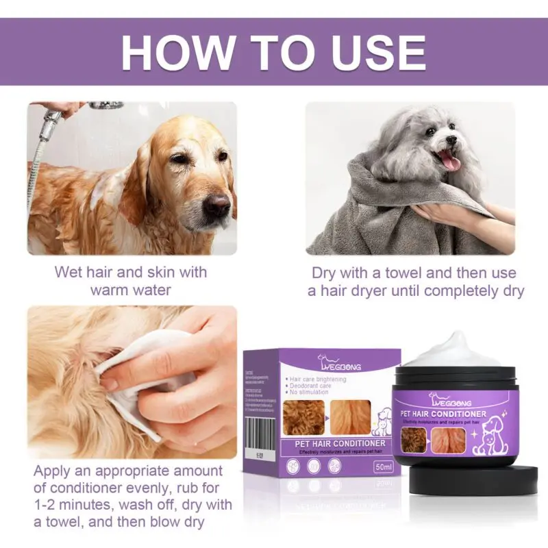 Yegbong Pet Hair Conditioner - Silky Soft, Tangle-Free Nourishing Cream for Pets - Image 6