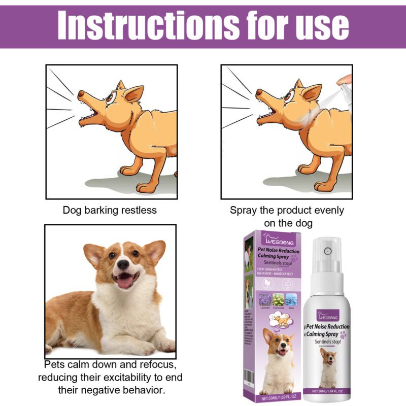 Yegbong Pet Calming Spray - Reduce Stress, Anxiety, Barking - Image 6