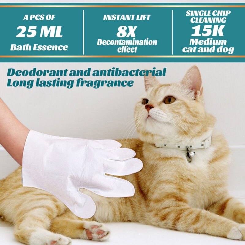 Yegbong Pet Grooming Gloves (2pcs) for Dogs & Cats - Dry Cleaning Bathing Care - Image 4